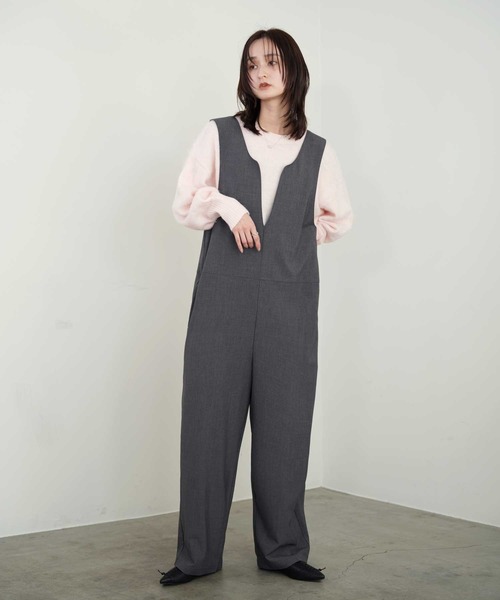 Bulue.（ブルー）の「【Bulue.】2wayデザインサロペット（サロペット/オーバーオール・レディース・ブラック/チャコールグレー・M）」の10枚目の写真