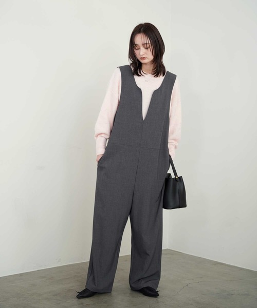 Bulue.（ブルー）の「【Bulue.】2wayデザインサロペット（サロペット/オーバーオール・レディース・ブラック/チャコールグレー・M）」の13枚目の写真