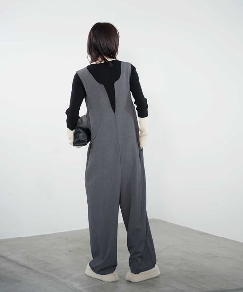 Bulue.（ブルー）の「【Bulue.】2wayデザインサロペット（サロペット/オーバーオール・レディース・ブラック/チャコールグレー・M）」の17枚目の写真