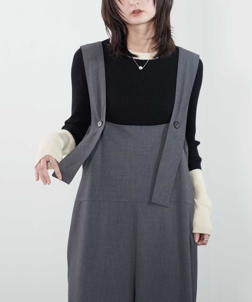 Bulue.（ブルー）の「【Bulue.】2wayデザインサロペット（サロペット/オーバーオール・レディース・ブラック/チャコールグレー・M）」の18枚目の写真