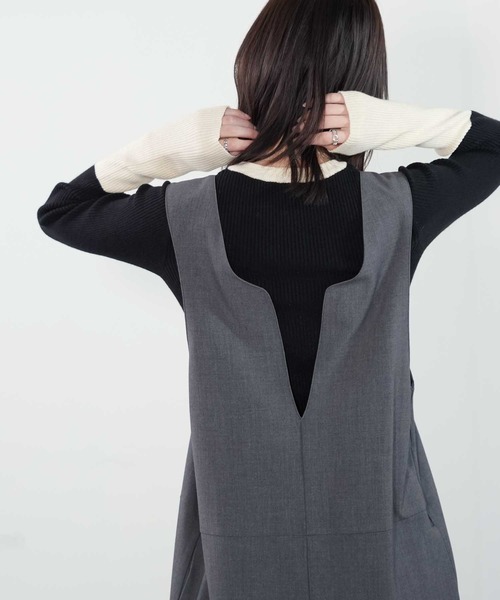 Bulue.（ブルー）の「【Bulue.】2wayデザインサロペット（サロペット/オーバーオール・レディース・ブラック/チャコールグレー・M）」の20枚目の写真