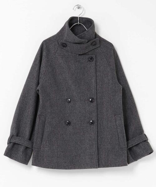 URBAN RESEARCH Sonny Label(アーバンリサーチサニーレーベル)の「メルトンジャージースタンドカラーコート(その他アウター・レディース・チャコールグレー/ベージュ/グレー・FREE)」の11枚目の写真