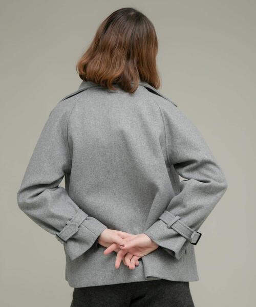 メルトンジャージースタンドカラーコート（その他アウター）｜URBAN