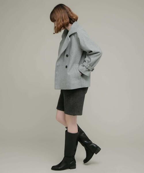URBAN RESEARCH Sonny Label(アーバンリサーチサニーレーベル)の「メルトンジャージースタンドカラーコート(その他アウター・レディース・チャコールグレー/ベージュ/グレー・FREE)」の18枚目の写真