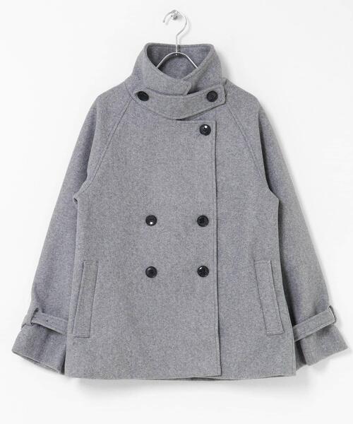 URBAN RESEARCH Sonny Label(アーバンリサーチサニーレーベル)の「メルトンジャージースタンドカラーコート(その他アウター・レディース・チャコールグレー/ベージュ/グレー・FREE)」の20枚目の写真