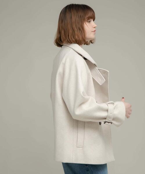 セール】メルトンジャージースタンドカラーコート（その他アウター