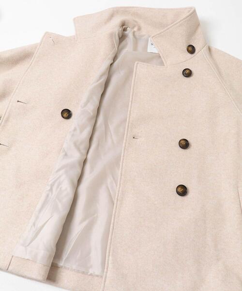メルトンジャージースタンドカラーコート（その他アウター）｜URBAN