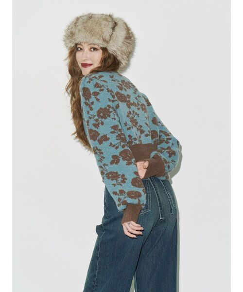 EVRIS（エヴリス）の「フェイクファーフライトキャップ（キャップ・レディース・ブラック/ベージュ・FREE）」の10枚目の写真