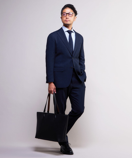 MEN'S MELROSE(メンズメルローズ)の「HITOYOSHIダブルネーム | クラシカルチェック ワイドカラーシャツ(シャツ/ブラウス・メンズ・グレー/サックスブルー/ホワイト・3/4/2)」の4枚目の写真