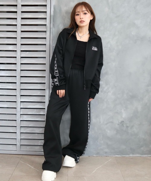 サイドジャガードロゴ ダンボールニットパンツ（スウェットパンツ