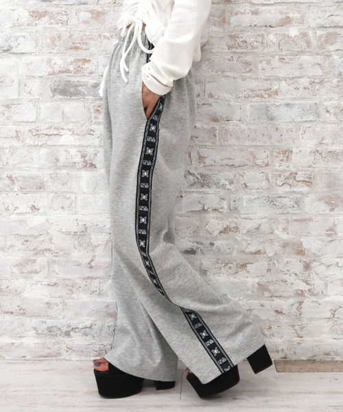 サイドジャガードロゴ ダンボールニットパンツ（スウェットパンツ
