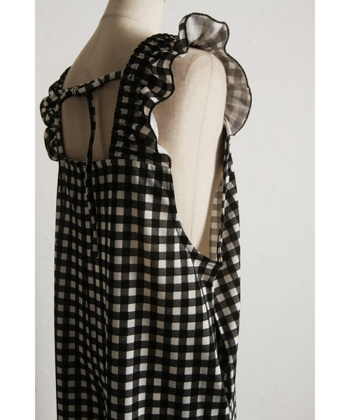 &. NOSTALGIA（アンドドットノスタルジア）の「【ZOZO限定】カットジョーゼットオールインワン（つなぎ/オールインワン・レディース・チェック/ドット・M）」の8枚目の写真