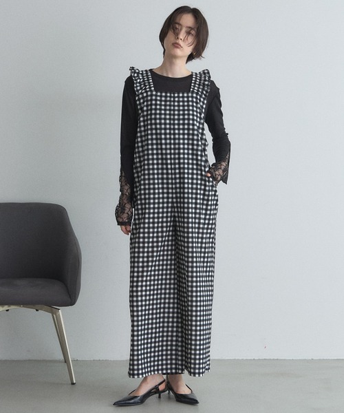 &. NOSTALGIA（アンドドットノスタルジア）の「【ZOZO限定】カットジョーゼットオールインワン（つなぎ/オールインワン・レディース・チェック/ドット・M）」の20枚目の写真