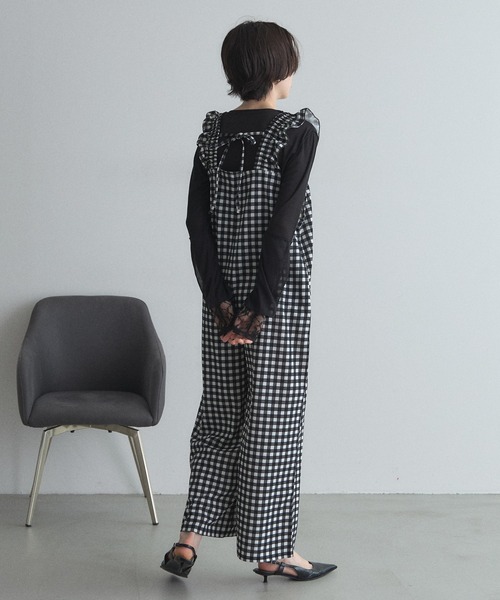 &. NOSTALGIA（アンドドットノスタルジア）の「【ZOZO限定】カットジョーゼットオールインワン（つなぎ/オールインワン・レディース・チェック/ドット・M）」の21枚目の写真