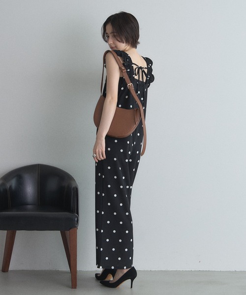 &. NOSTALGIA（アンドドットノスタルジア）の「【ZOZO限定】カットジョーゼットオールインワン（つなぎ/オールインワン・レディース・チェック/ドット・M）」の4枚目の写真