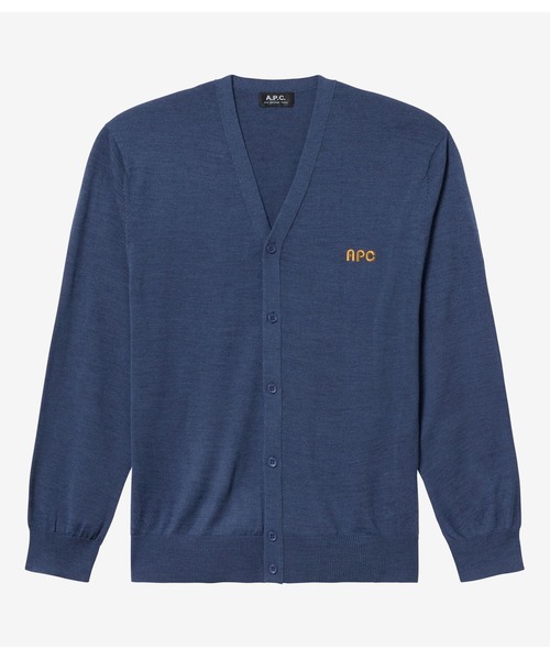 A.P.C.(アーペーセー)の「CARDIGAN CYRUS /25A(ニット/セーター・メンズ・ブラック/ブルー・M/L/S)」の2枚目の写真