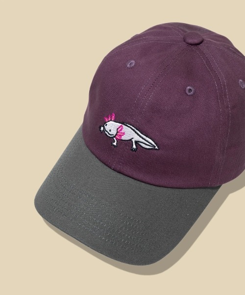 go slow caravan（ゴースローキャラバン）の「ツイル刺繍 2TONE BBキャップ（キャップ・メンズ・カーキ/ブラック/パープル・FREE）」の3枚目の写真