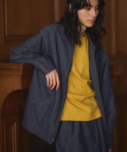 CRAFT STANDARD BOUTIQUE（クラフトスタンダードブティック）の「【機能素材】DRYMIXデトロイトジャケット（ブルゾン・メンズ・ダークインディゴブルー/インディゴブルー/ベージュ・M/XL/L）」の6枚目の写真