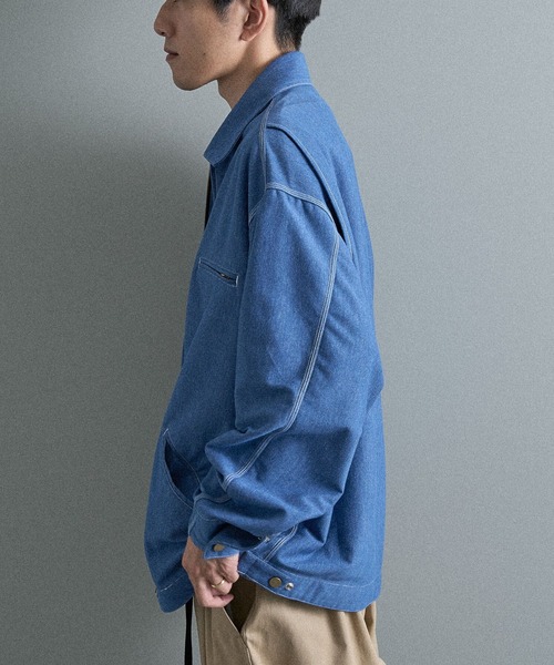 CRAFT STANDARD BOUTIQUE（クラフトスタンダードブティック）の「【機能素材】DRYMIXデトロイトジャケット（ブルゾン・メンズ・ダークインディゴブルー/インディゴブルー/ベージュ・M/XL/L）」の18枚目の写真