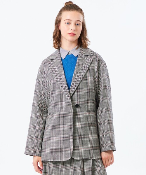 マッキントッシュ mackintosh ジャケット JKT 38 ツイード M セール】 ミックスツイードジャケット （ノーカラージャケット