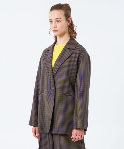 MACKINTOSH PHILOSOPHY（ﾏｯｷﾝﾄｯｼｭ ﾌｨﾛｿﾌｨｰ）の「【Tifty（ティフティ）】 チェックツイード（テーラードジャケット・レディース・グレー系その他2・38）」の5枚目の写真