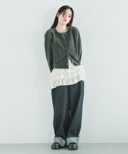 セール】ハイゲージモールニットカーディガン（カーディガン/ボレロ