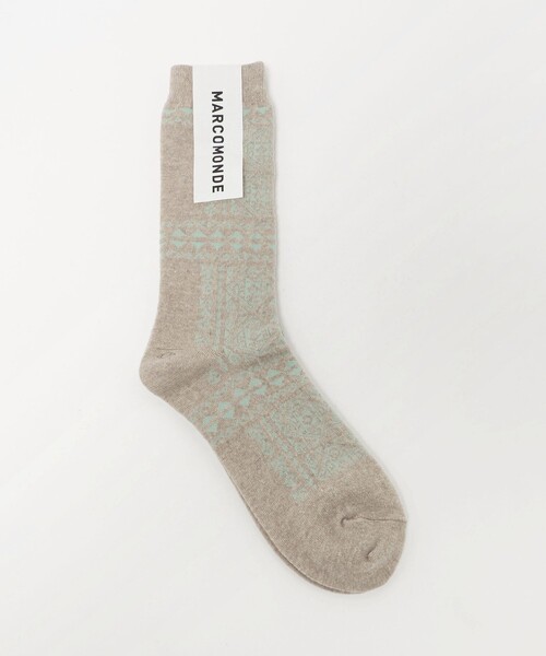 Steven Alan（スティーブンアラン）の「＜MARCOMONDE＞TURKEY PATTERN SOCKS1/ソックス（ソックス/靴下・レディース・ダークオレンジ/オフホワイト/ナチュラル・FREE）」の2枚目の写真