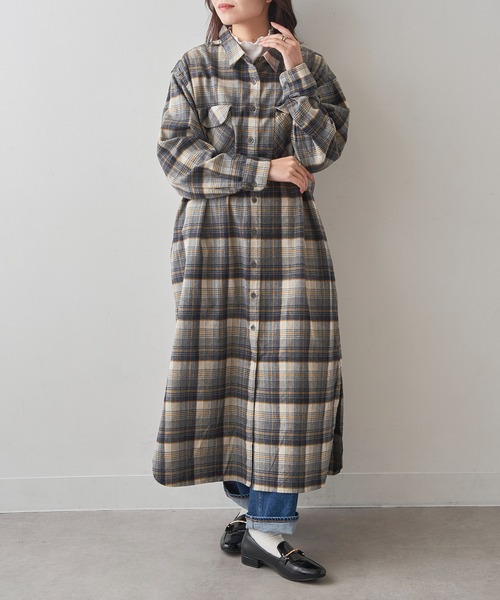 PENDLETON(ペンドルトン)の「【PENDLETON】シャツワンピース 5475-1102(シャツワンピース・レディース・ピンク/ネイビー・FREE)」の1枚目の写真