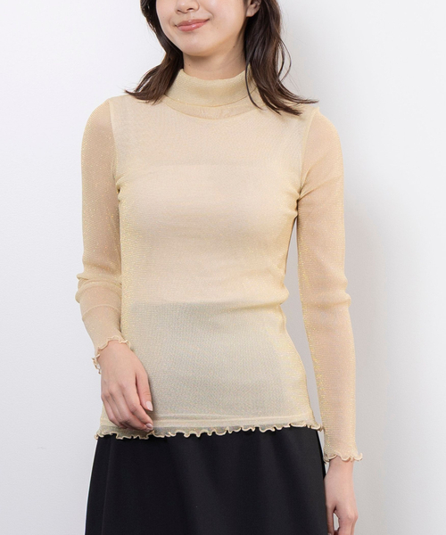 NARACAMICIE（ナラカミーチェ）の「【NARACAMICIE】ラメチュールタートルプルオーバー（Tシャツ/カットソー・レディース・ブラウン/ブラック・M/XL）」の17枚目の写真