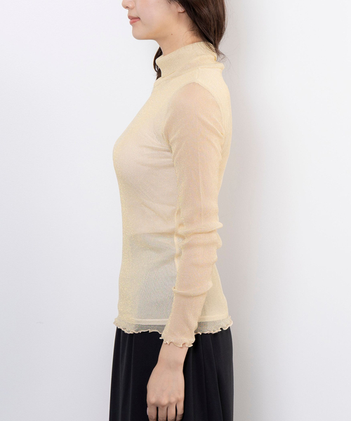 NARACAMICIE（ナラカミーチェ）の「【NARACAMICIE】ラメチュールタートルプルオーバー（Tシャツ/カットソー・レディース・ブラウン/ブラック・M/XL）」の10枚目の写真