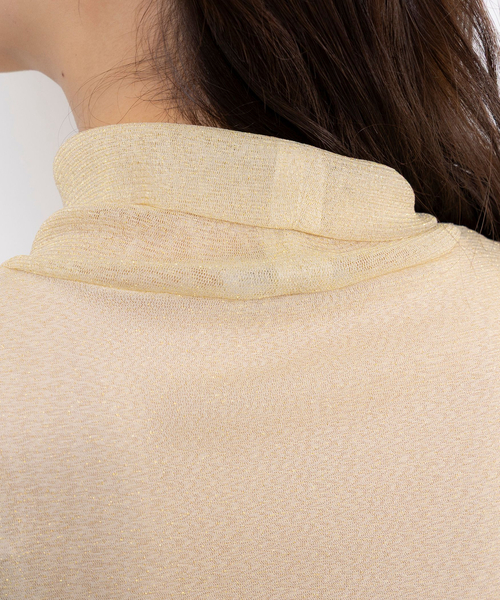 NARACAMICIE（ナラカミーチェ）の「【NARACAMICIE】ラメチュールタートルプルオーバー（Tシャツ/カットソー・レディース・ブラウン/ブラック・M/XL）」の16枚目の写真