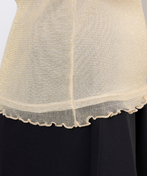 NARACAMICIE（ナラカミーチェ）の「【NARACAMICIE】ラメチュールタートルプルオーバー（Tシャツ/カットソー・レディース・ブラウン/ブラック・M/XL）」の12枚目の写真