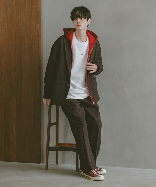 RAGEBLUE（レイジブルー）の「ツイードライク/ワイドスラックス【セットアップ可】（スラックス・メンズ・グレー/ブラウン・LARGE/MEDIUM/SMALL）」の7枚目の写真