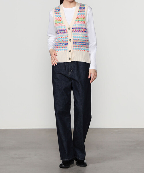 セール】ERIBE | フェアアイル Vネックニットベスト WOMEN（ベスト