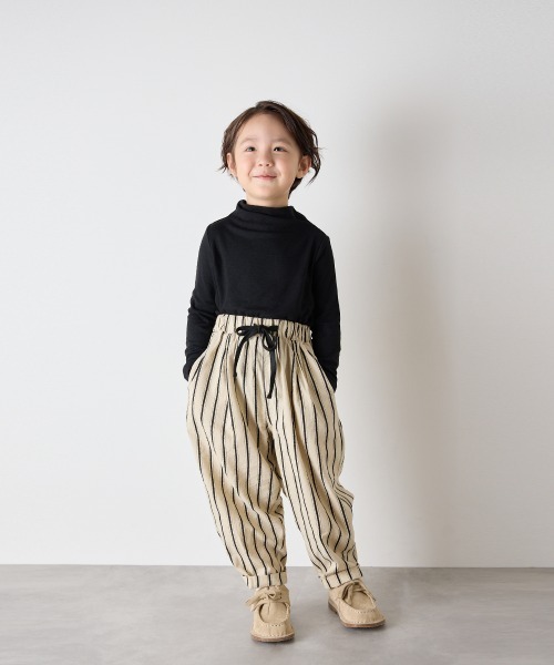 riziere（リジェール）の「【リンクコーデ】ランダムストライプテーパードパンツ（その他パンツ・キッズ・ブラウン/ベージュ・140/130/120/110/100/90/150）」の6枚目の写真