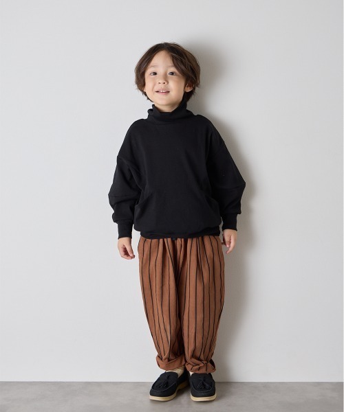 riziere（リジェール）の「【リンクコーデ】ランダムストライプテーパードパンツ（その他パンツ・キッズ・ブラウン/ベージュ・140/130/120/110/100/90/150）」の11枚目の写真