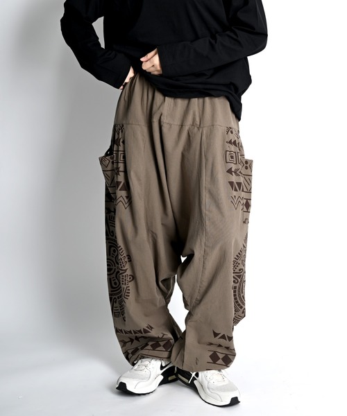 MARAI(マーライ)の「サイドポケット柄サルエルパンツ(その他パンツ・レディース・ベージュ/ブラック/カーキ/マスタード・FREE)」の1枚目の写真