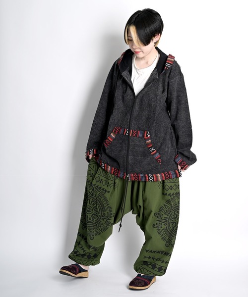 MARAI(マーライ)の「サイドポケット柄サルエルパンツ(その他パンツ・レディース・ベージュ/ブラック/カーキ/マスタード・FREE)」の14枚目の写真