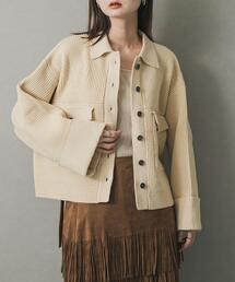 SENSE OF PLACE by URBAN RESEARCH(センスオブプレイスバイアーバンリサーチ)のニットショートジャケット(その他アウター)