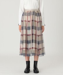 BLUE LABEL CRESTBRIDGE | 【一部店舗限定】クレストブリッジチェックチュールスカート(スカート)