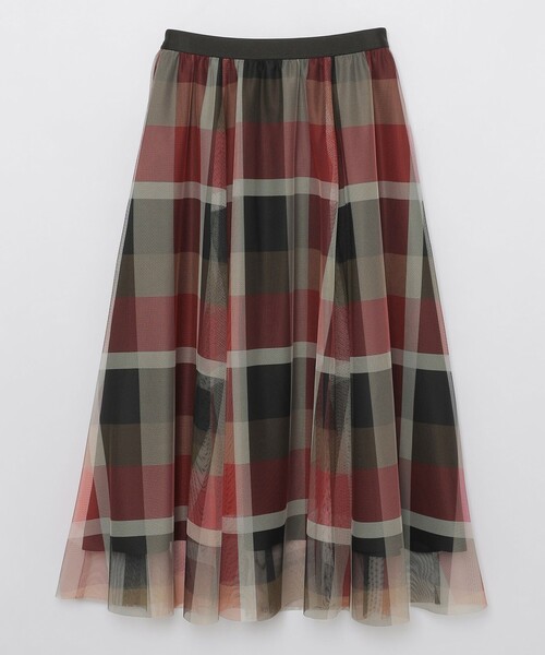 BLUE LABEL CRESTBRIDGE（ブルーレーベルクレストブリッジ）の「【一部店舗限定】クレストブリッジチェックチュールスカート（スカート・レディース・レッド/ベージュ系その他・38/40/36）」の12枚目の写真