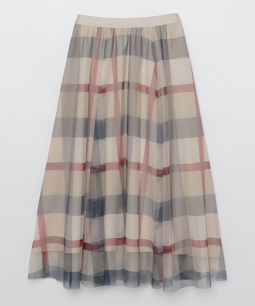 BLUE LABEL CRESTBRIDGE（ブルーレーベルクレストブリッジ）の「【一部店舗限定】クレストブリッジチェックチュールスカート（スカート・レディース・レッド/ベージュ系その他・38/40/36）」の6枚目の写真