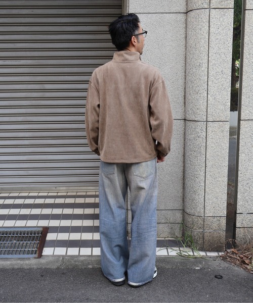 many men many mind（メニーメンメニーマインド）の「MANYMENMANYMINDS / カットコーデュロイ/ハーフZIP（スウェット・メンズ・ベージュ/ブラック・LARGE/X-LARGE/MEDIUM）」の18枚目の写真