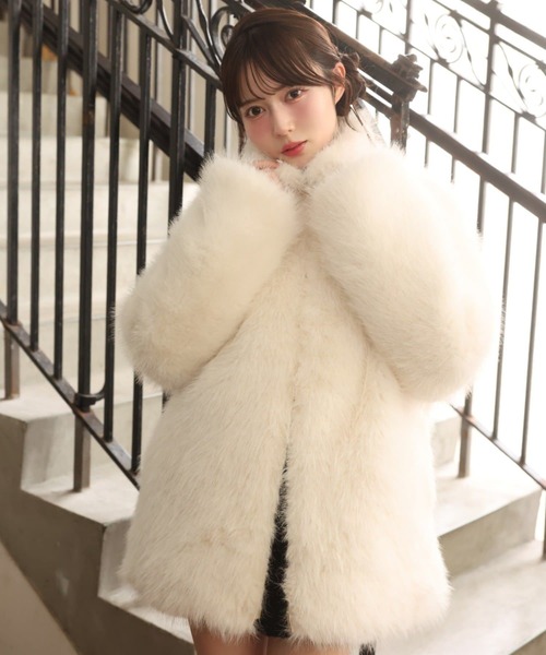 セール】【今すぐお届け可能！】ミドルフェイクファーコート（その他