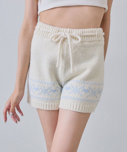 OLIVE des OLIVE（オリーブデオリーブ）の「ニットショートパンツ（その他パンツ・レディース・オフホワイト/トップグレー/スミクロ・FREE）」の13枚目の写真