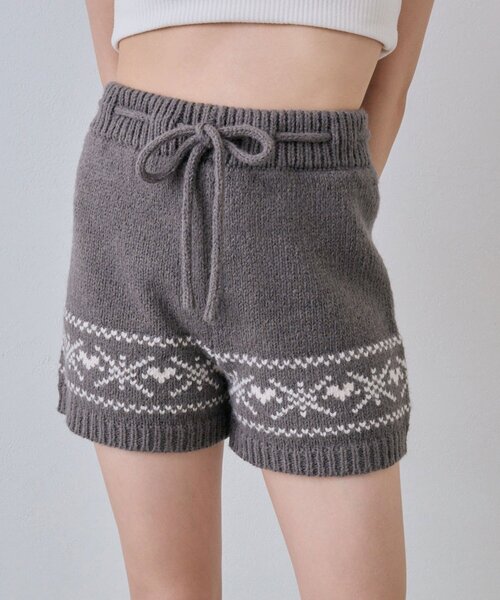 OLIVE des OLIVE（オリーブデオリーブ）の「ニットショートパンツ（その他パンツ・レディース・オフホワイト/トップグレー/スミクロ・FREE）」の19枚目の写真