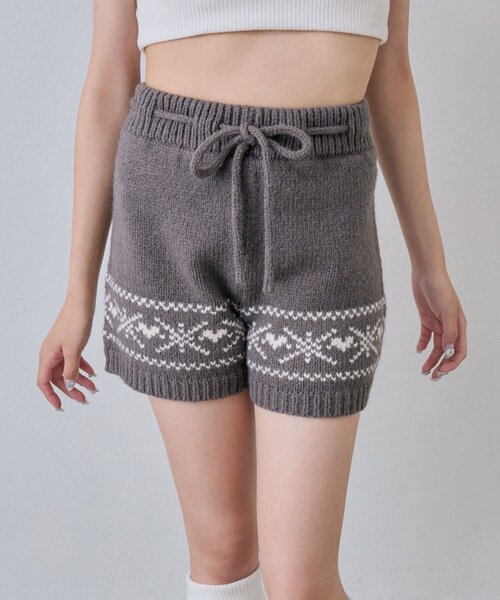 OLIVE des OLIVE（オリーブデオリーブ）の「ニットショートパンツ（その他パンツ・レディース・オフホワイト/トップグレー/スミクロ・FREE）」の20枚目の写真