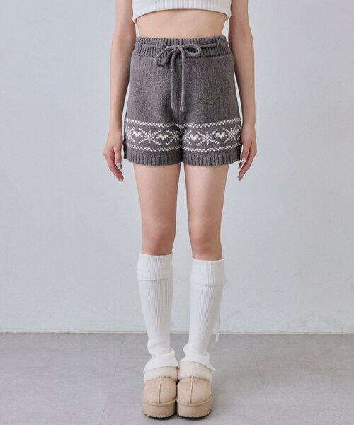 OLIVE des OLIVE（オリーブデオリーブ）の「ニットショートパンツ（その他パンツ・レディース・オフホワイト/トップグレー/スミクロ・FREE）」の22枚目の写真