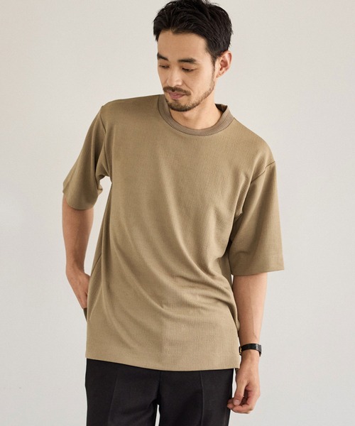 le cercle ADAM ET ROPE'(ルセルクルアダムエロペ)の「ランダムJQバックハイネッククルーネックTシャツ(Tシャツ/カットソー・メンズ・ホワイト/ベージュ系その他/ブラック・LL/M/S/L)」の7枚目の写真