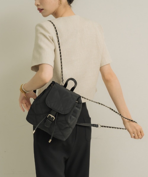 NEUNA（ヌナ）の「キルティングリュック（バックパック/リュック・レディース・ブラック/ブラウン・FREE）」の2枚目の写真